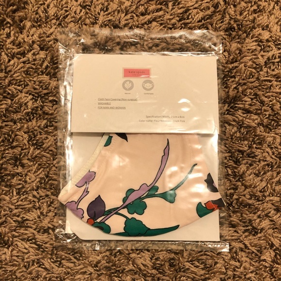 NWT Kate Spade Floral Face Mask - Picture 2 of 3